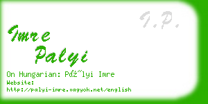 imre palyi business card